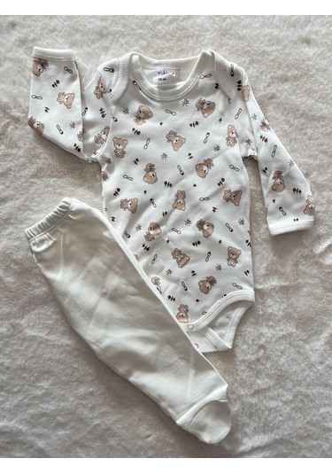 Patikli Serpme Ayı Badili Takım Ekru