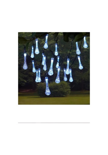 Beyaz Renk 5 Metre 1 Adet Solar Dış Mekan Işıkları Güneş Enerjili Led Işıkları Beyaz