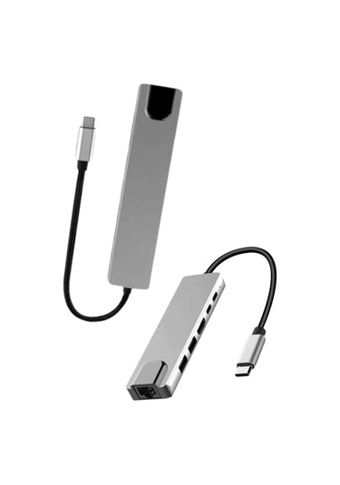 8 Port Çoklayıcı Macbook Ile Uyumlu Çoğaltıcı Type-c Dönüştürücü Tf Sd Kart