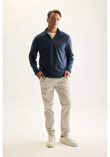 DeFacto Lacivert Tüylenme Yapmayan Soğuk Geçirmez Regular Fit Dik Yaka Fermuarlı Polar Sweatshirt Y3996AZNSIN257 DeFacto Lacivert Tüylenme Yapmayan Soğuk Geçirmez Regular Fit Dik Yaka Fermuarlı Polar Sweatshirt Y3996AZNSIN257