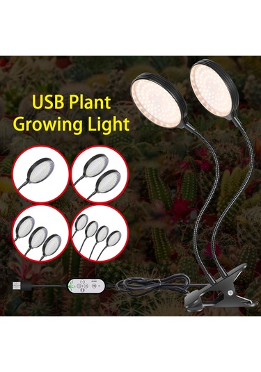Usb Bitki Grow Işık 156 Leds Güneş Işığı Tam Spektrum Siyah