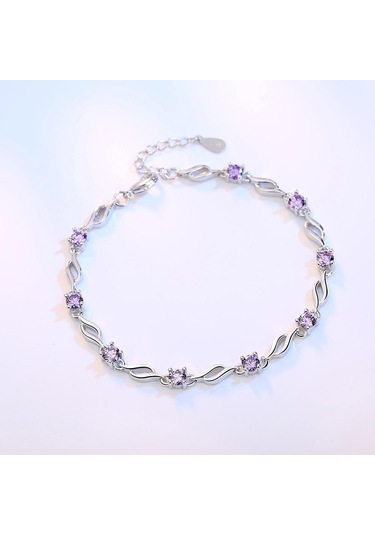 Mavi Zirkon Kristal Aşk Bileklikleri Basit, Şık Ve Tatlı Mavi