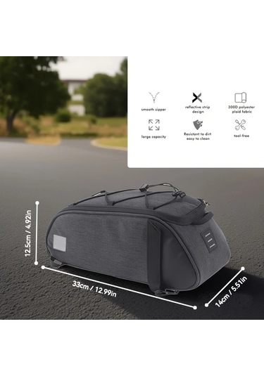 Willowhaven Durable Cycling Bag 7l Gray Polyester Bisiklet Bagaj Çantası Dayanıklı Outdoor Ergonomik Çok Bölmeli Haki