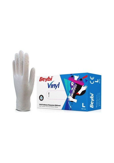Beybi Pudrasız Vinil Vinyl Muayene Eldiveni Large- 20 Pk - 1 Koli