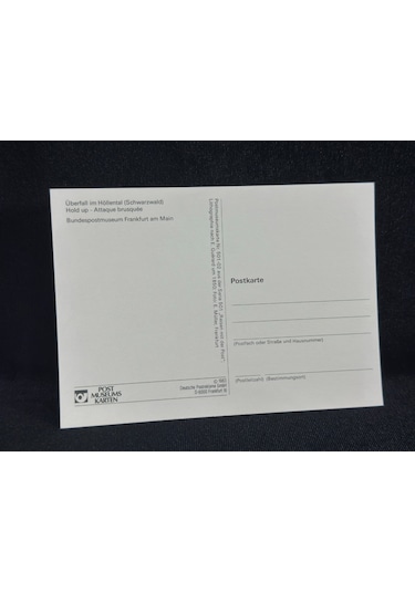 1983 Almanya Cehennem Vadisi Soygunu Überfall İm Höllental Schwarzwald Postcard Germany