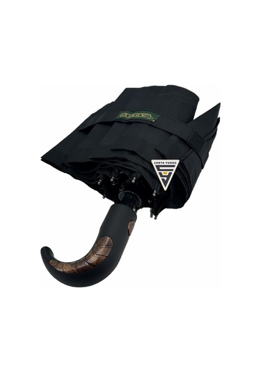 April A-226g A3 Baston Sap 10 Telli Tam Otomatik Şemsiye Siyah