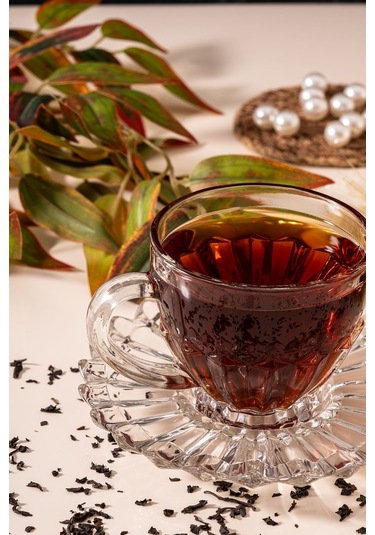 Mest 12 Parça 6 Kişilik Çay Fincanı Takımı - Şıklık Ve Zarafet Şeffaf