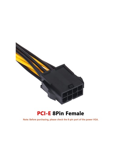 Molix PCI-E 8 Pin Dişi - 2x (6+2) Erkek Kablo Ekran Kartı Uzatma Kablo