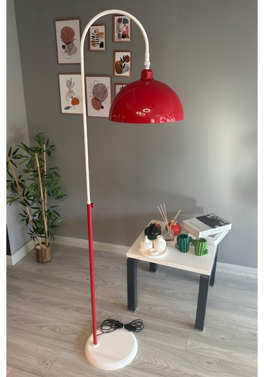 Legend Of North Lambader Hareketli Başlık Modern Dekoratif Metal Oturma Odası Çalışma Odası Lambası Kırmızı