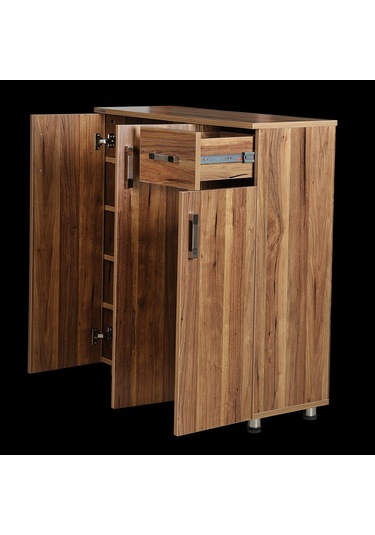 Ayakkabılık Çok Amaç Model Parlak Ceviz Hard Suntalem Demonte 5R (390859886) Kiraz