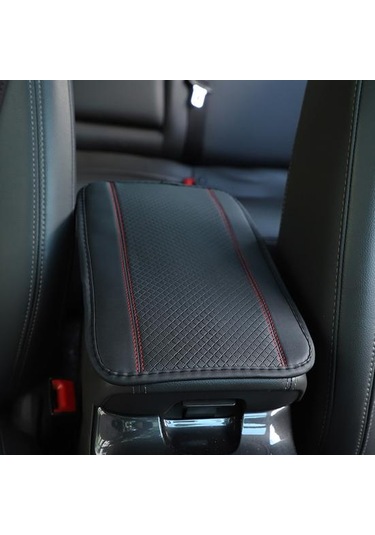 Evrensel Araba Kol Dayama Oto Merkezi Koruyucu Örtü Kutusu Konsol Yumuşak Yastık Mat Dayanıklı Suni Deri C