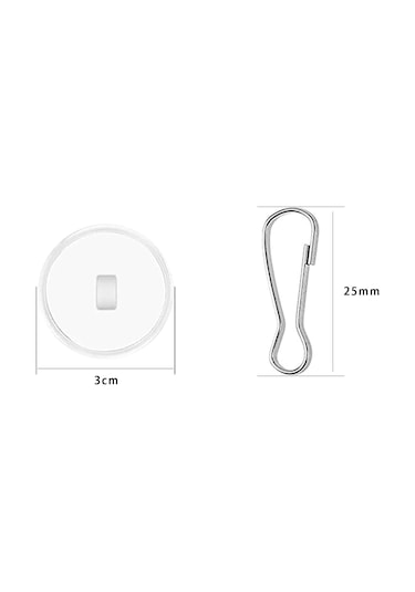 20'li Paket Şeffaf Yapışkanlı Tavan Kancaları, Delme Gerektirmez, Bayrak Direği Klipsli Tavan Montaj Kancaları, Yatak Odası, Banyo Ve Dekoratif Kancalar İçin Çok Renkli