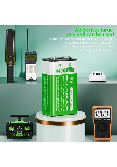 Willowhaven Pujımax 4400mwh 9v Şarj Edilebilir Lityum Pil 4lü Set Hızlı Şarj