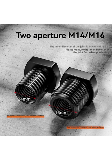 Jeehugo Açımlı Kesici M10-m14/m16 Uç Parça Adaptörü, 100 Tipi Gergiçler İçin Çelik Bağlantı Elemanı, Fırçalama Ve Parlatma Aksesuarlarıyla Uyumlu