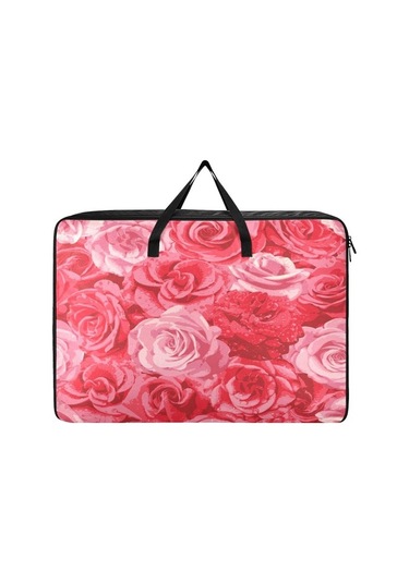 Unimarket Pembe Güller Yorgan Saklama Çantası Büyük Battaniye Dolap Organizatörleri Kral/kraliçe Yorgan, Yastık, Yorgan, Yatak Için Giysi Saklama Torbaları Ecqzvv