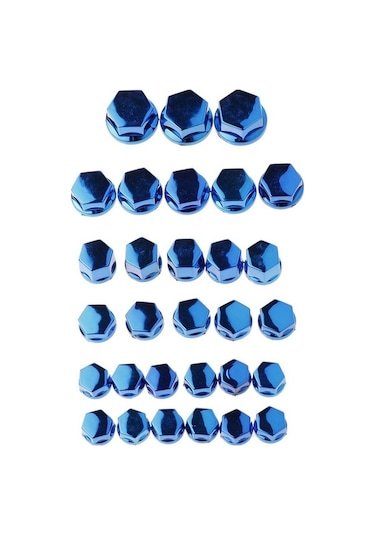 Ganzhoushop Yamaha Vida Suntek Somun Parça Motosiklet Mavi Kapatma Dekorasyon Civata Başlığı 30 Vt Mavi