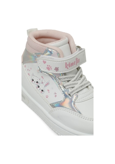 Kinetix Drep Hı B 5pr Beyaz Kız Çocuk High Sneaker Beyaz-a Pembe