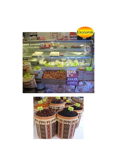 10'lu Yaz Sil Sapla Manav Etiketliği Kuruyemiş Pazarcı Etiketi B Beyaz