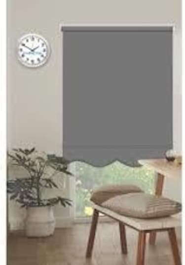 Antrasit Mat Etek Dilimli Stor Perde Antrasit