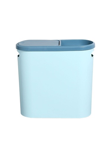 Skycity Mutfak/banyo Uyumlu, Basma Kapaklı, Kompakt Boyutlu, Kaliteli Plastik, Geniş Kapasiteli Evcil Çöp Kutusu Mavi-9219 Diğer