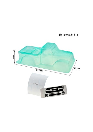 Ebitda 313mm Dingil Açıklığı Plastik Gövde, Rc Araçlar İçin