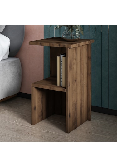 Roisin Modern Çok Amaçlı Komodin & Yan Sehpa Antik Ceviz