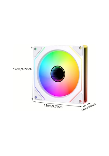 Xuweiwei Beyaz Olumlu 7pro 3 Adet L J 7pro Sasi Isi Dagima Seti 120mm Sessiz Bilgisayar Sogutma Fani Argb Kontrol Cihazi Pwm