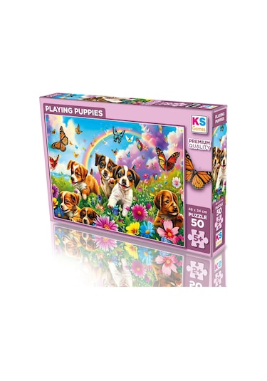 Ks Puzzle Çocuk P. Playing Puppies 50 Parça Puzzle 31754