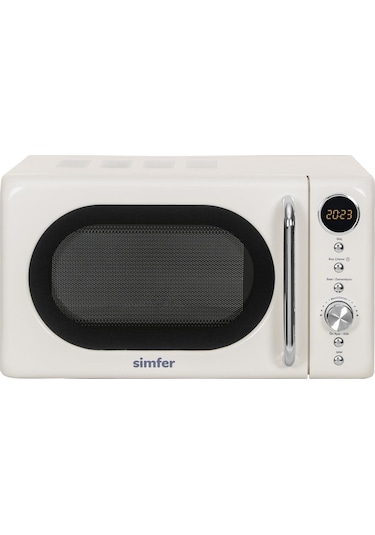 Simfer 4605 20Litre Retro Mikrodalga Fırın Dijital Krem