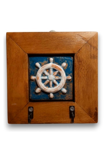 Dümen Seramik Elyapımı Handmade Anahtarlık Tablo 14,5x14,5x2,5cm Çerçeveli
