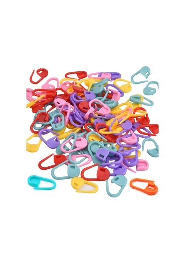 200 Ad Ilmek Sabitleyici Ip Tutucu Plastik Çengelli Iğne Örgü Set