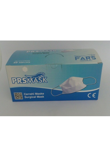 3 Katlı Cerrahi Maske Burun Telli Yüz Maskesi 50 Adet Beyaz