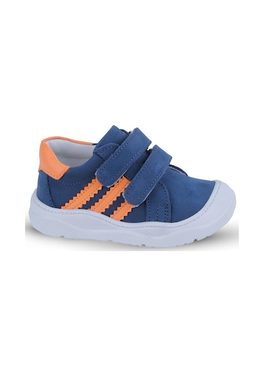 Kaptan Junior İlkadım Hakiki Deri Erkek Bebek Ortopedik Ayakkabı İmse 550 Lacivert