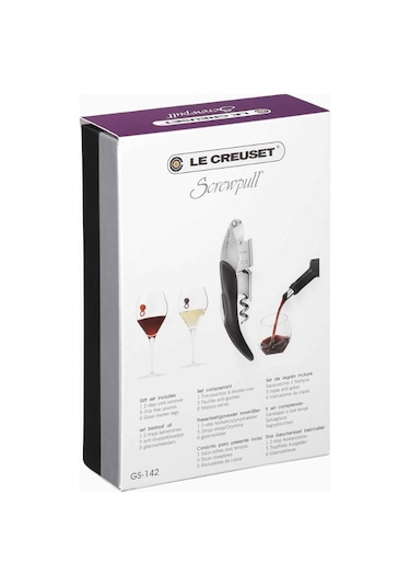 Le Creuset Gs-142 Şarap Aksesuar Seti Hediye Mutfak Ekipmanları Gri