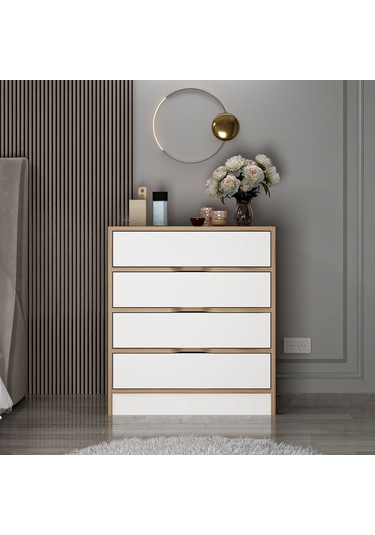 Elina Şifonyer 4ç - Dore/beyaz