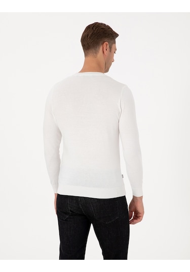 Pierre Cardin Erkek Ekru Kazak /triko 50315737-vr019 Ekru