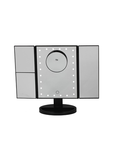 Land Of Myth Hd Zoom 24 Şerit Led Işıklı Makyaj Aynası Siyah