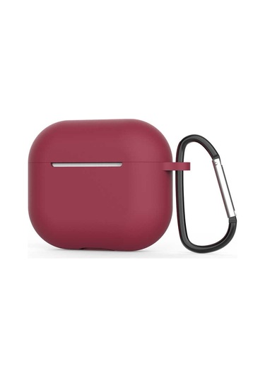 Noktaks - Airpods 3.nesil Uyumlu Airpods 3. Nesil - Kılıf Airbag 28 Silikon Kılıf - Mürdüm