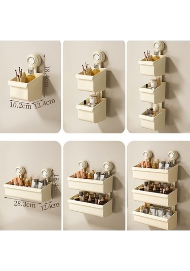 Tongxida Bosphorusboutique Vantuzlu Stil: Sones Sepet, Rafı Rafı Nb Monte Krem Duvara Drenaj Depolama Çıkarılabilir Büyük Bo Diğer