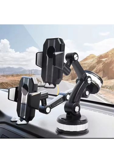 Blue Spectrum Cz64339 Araç İçi Ayarlanabilir Vantuzlu Cep Telefonu Tutucu Siyah