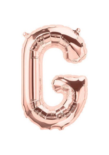 Rose Gold Folyo Balon 16" Inç 40 Cm G Harfi