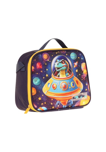 Kaukko Kids Erkek Çocuk Isı Yalıtımlı Okul/piknik Beslenme Çantası Astrnot Dinazor L7273 Mavi - Sarı