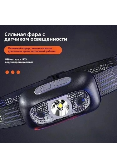 Yunboo Cob Sensörlü Baş Feneri, 120lm Parlaklık, Type-c Şarjlı, Ip44 Su Geçirmez, Yeme, Dağcılık, Kamp İçin Çok Renkli