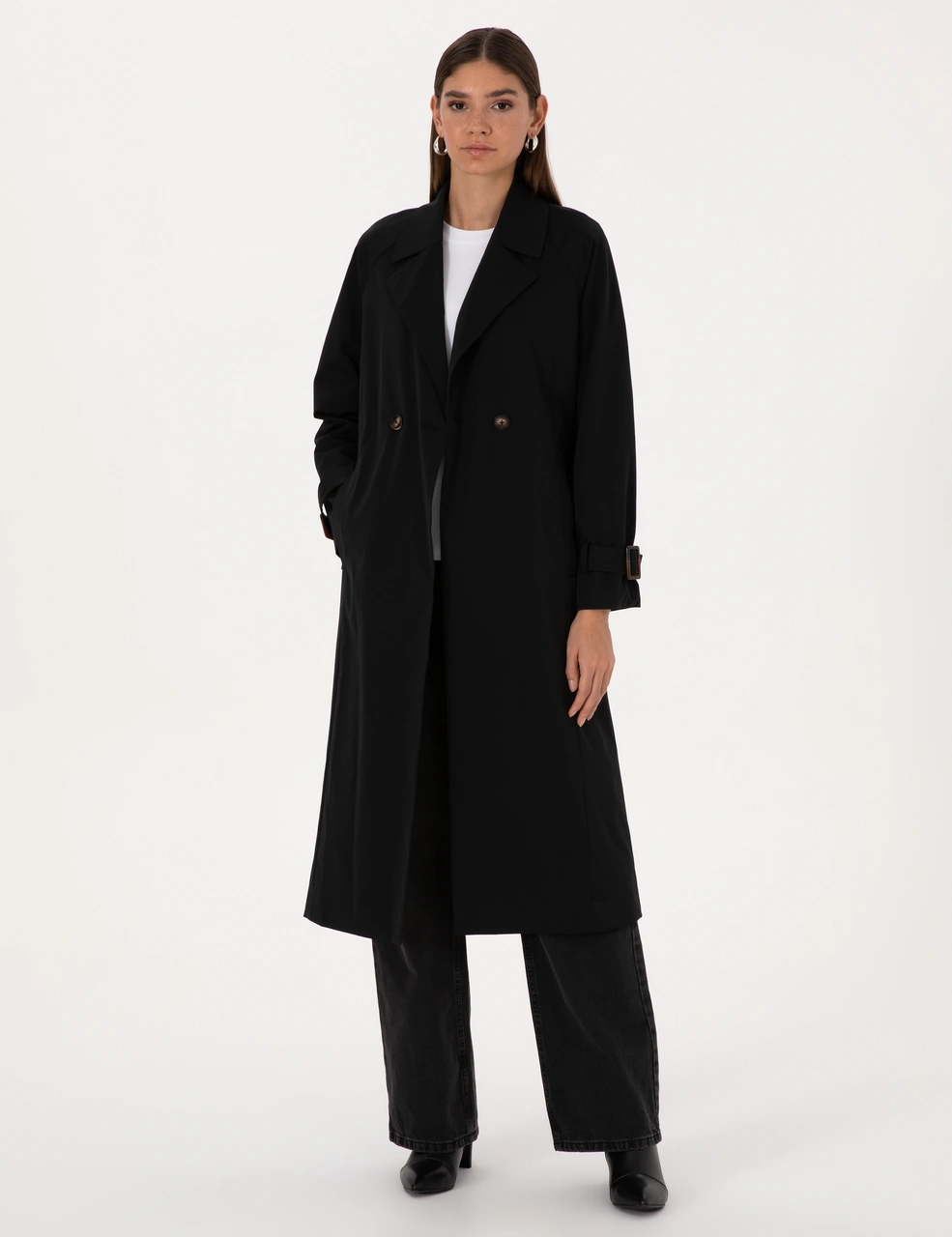 Pierre Cardin Kadın Siyah Trençkot 50314043-vr046 Siyah