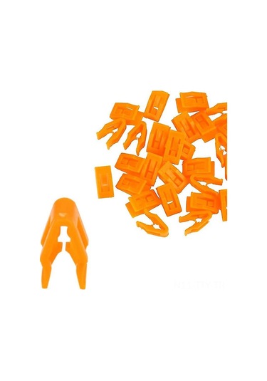 Dianziye 30 Adet Turuncu Plastik Ford F-150 Mustang Dodge Challenger Panjur Kapak Sabit Tutucu Klips 8.2mm Delik Uyumlu