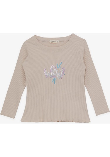 Breeze Kız Çocuk Tayt Takımı Pullu Yazı Baskılı 1.5-5 Yaş, Taş-taş Taş