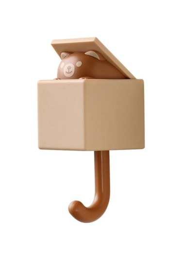 Küçük Kahverengi Ayı Karikatür Kedi Kanca Kendinden Yapışkanlı Yurt Yatak Odası Kapısı Anahtar Şemsiye Çok Amaçlı Düzen. 57000294 Küçük Kahverengi Ayı