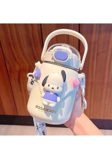 Elmpaly Sanrio Kuromi Termos Bardak 700ml, 316 Paslanmaz A5, Cinamoroll Design/ Çok Renkli