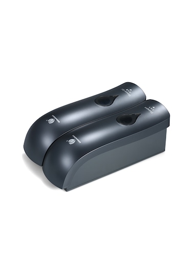 Leezsing Chuangdıan 300ml 2 Delme Yok Duvara Monte Çift Başlıklı Manuel Sabunluk Banyo Duş Jeli Sıvı Şampuan Dağıtıcı Tutucu--gri