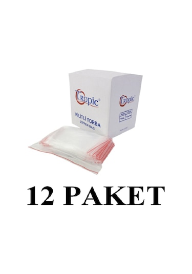 12 Paket 15x18 Kilitli Torba 600 Lü